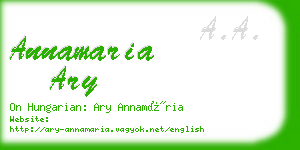 annamaria ary business card